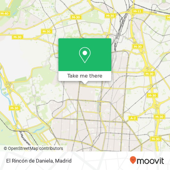 mapa El Rincón de Daniela, Calle de Juan de Olías, 28 28020 Cuatro Caminos Madrid