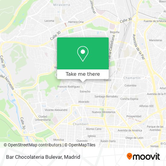 mapa Bar Chocolateria Bulevar