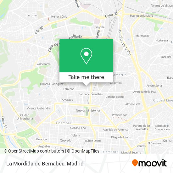 La Mordida de Bernabeu map