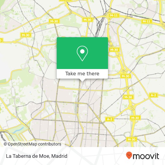 La Taberna de Moe, 28036 Hispanoamérica Madrid map