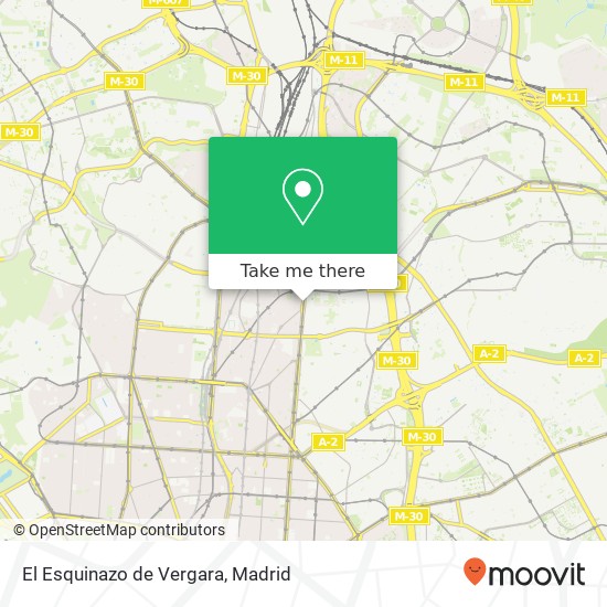 mapa El Esquinazo de Vergara, Calle del Príncipe de Vergara, 252 28016 Hispanoamérica Madrid