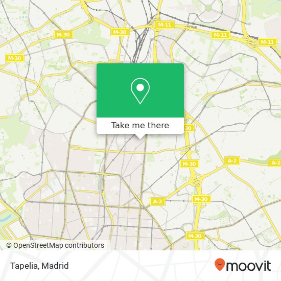 mapa Tapelia, Calle de Víctor Andrés Belaúnde, 8 28016 Hispanoamérica Madrid