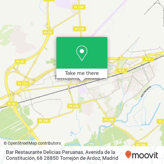 Bar Restaurante Delicias Peruanas, Avenida de la Constitución, 68 28850 Torrejón de Ardoz map
