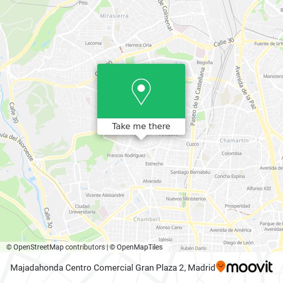 mapa Majadahonda Centro Comercial Gran Plaza 2