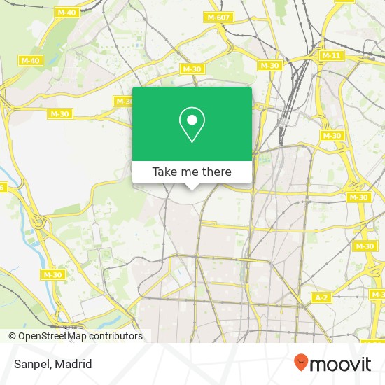 mapa Sanpel, Calle de Burgos, 19 28039 Berruguete Madrid