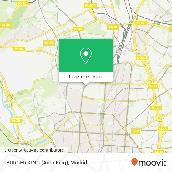 mapa BURGER KING (Auto King), Calle de Bravo Murillo, 222 28020 Castillejos Madrid