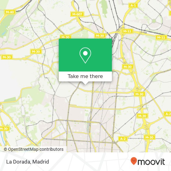 mapa La Dorada, Calle de Orense, 64 28020 Castillejos Madrid