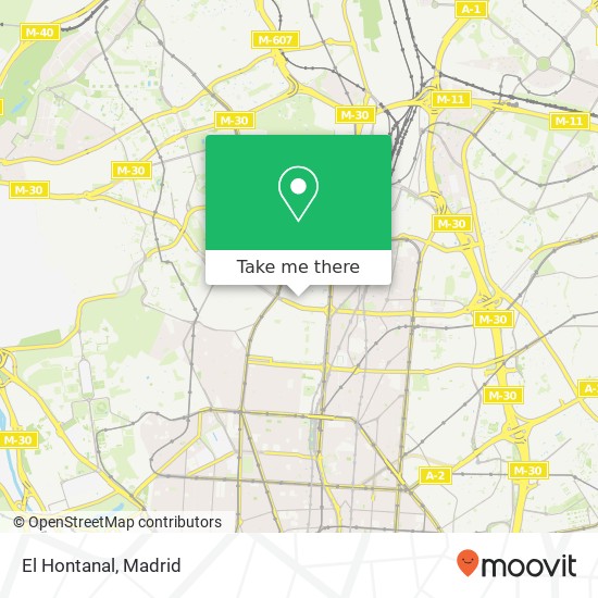 mapa El Hontanal, Calle del General Margallo, 33 28020 Castillejos Madrid