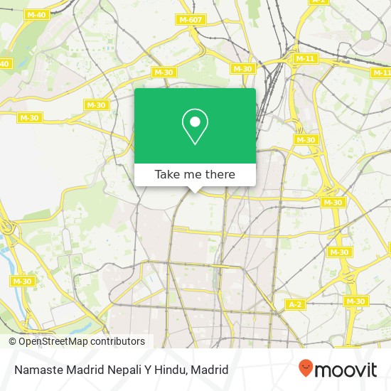 Namaste Madrid Nepali Y Hindu, Calle del Pensamiento, 16 28020 Castillejos Madrid map