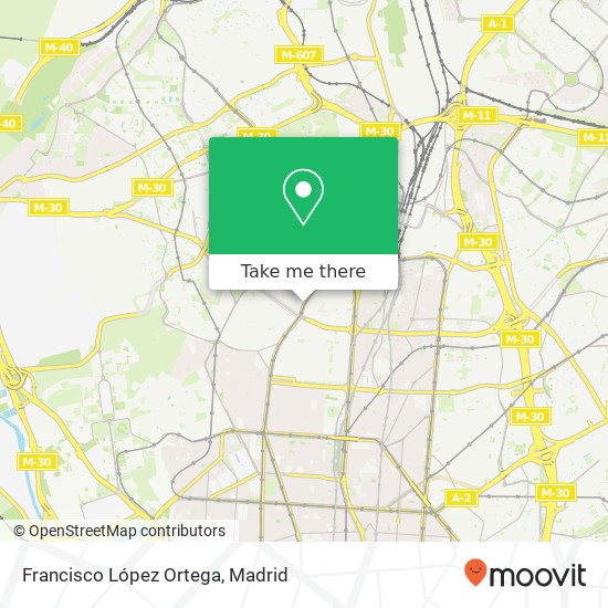 mapa Francisco López Ortega, Calle de Bravo Murillo, 299 28020 Valdeacederas Madrid