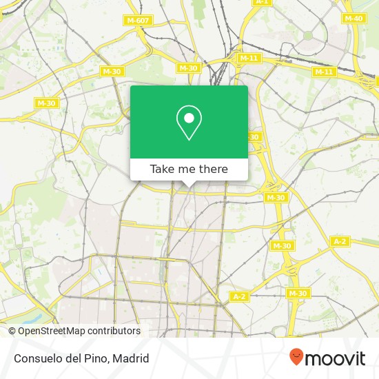 mapa Consuelo del Pino, Calle del Padre Damián, 29 28036 Nueva España Madrid
