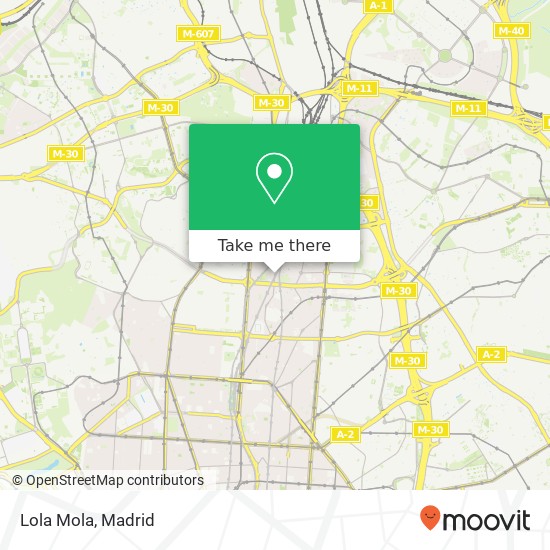 Lola Mola, Calle del Padre Damián, 46 28036 Nueva España Madrid map