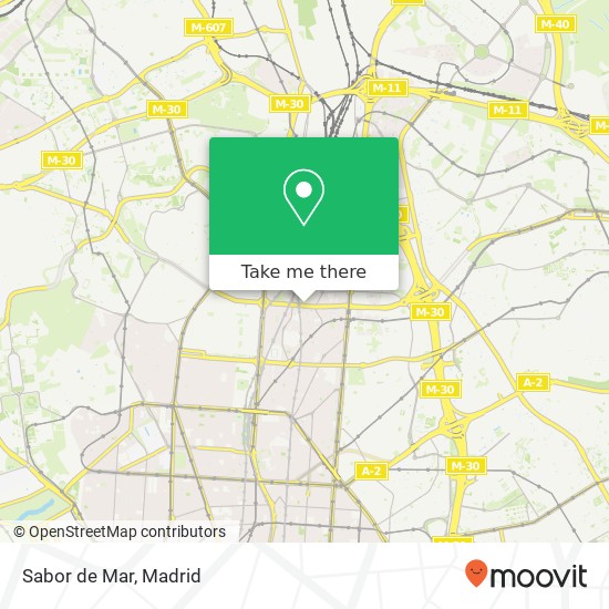 mapa Sabor de Mar, Avenida de Alberto Alcocer 28036 Nueva España Madrid