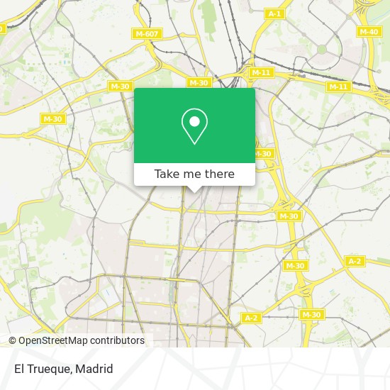 mapa El Trueque, Calle de Pedro Muguruza, 2 28036 Nueva España Madrid