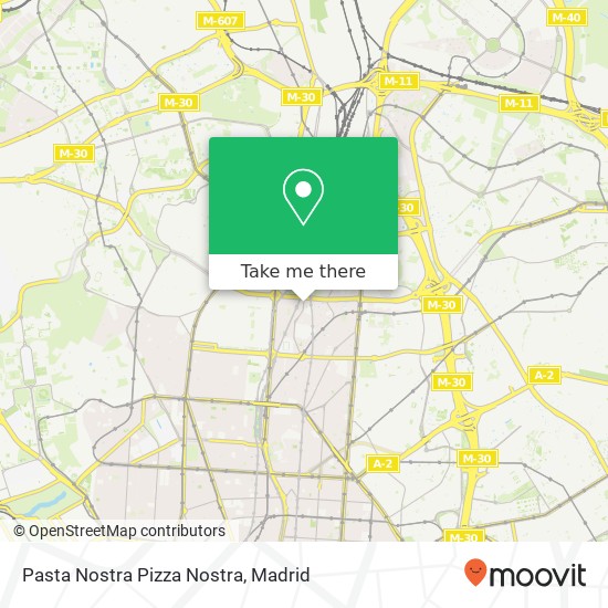 Pasta Nostra Pizza Nostra, Calle del Padre Damián, 38 28036 Hispanoamérica Madrid map