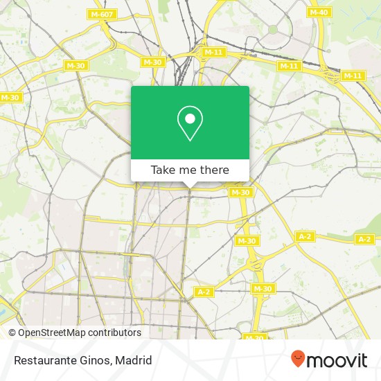 Restaurante Ginos, Calle del Príncipe de Vergara 28016 Hispanoamérica Madrid map