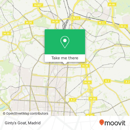 mapa Ginty's Goat, Avenida de Alberto Alcocer, 48 28016 Hispanoamérica Madrid