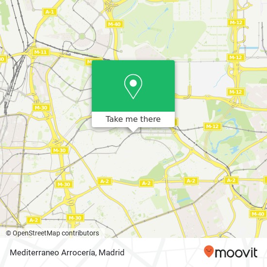 mapa Mediterraneo Arrocería, Calle de Silvano, 77 28043 Canillas Madrid