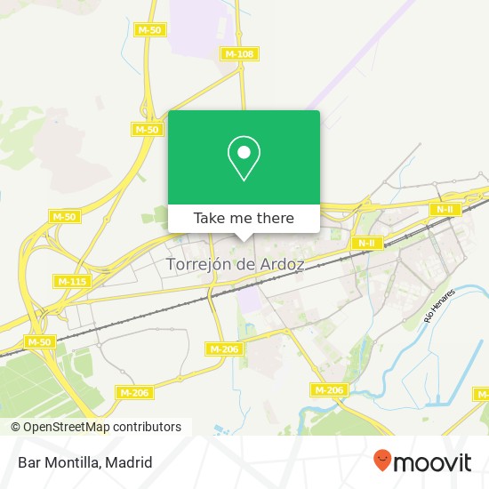 mapa Bar Montilla, Calle de las Margaritas, 6 28850 Torrejón de Ardoz