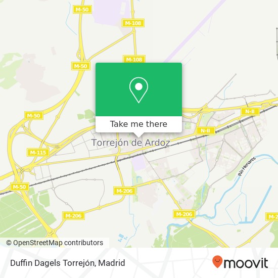 Duffin Dagels Torrejón, Ronda del Saliente 28850 Torrejón de Ardoz map