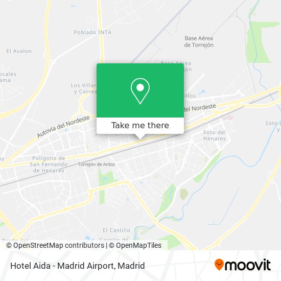 Hotel Aida - Madrid Airport map
