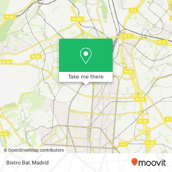 Bistro Bar, Calle Marqués de Cortina, 2 28020 Castillejos Madrid map