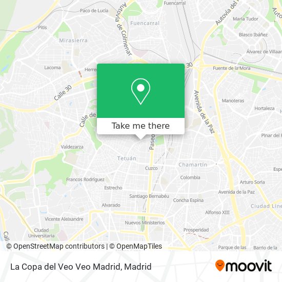 La Copa del Veo Veo Madrid map