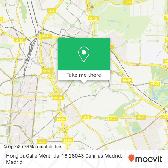 Hong Ji, Calle Méntrida, 18 28043 Canillas Madrid map