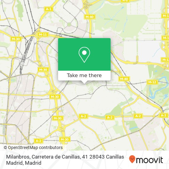Milanbros, Carretera de Canillas, 41 28043 Canillas Madrid map