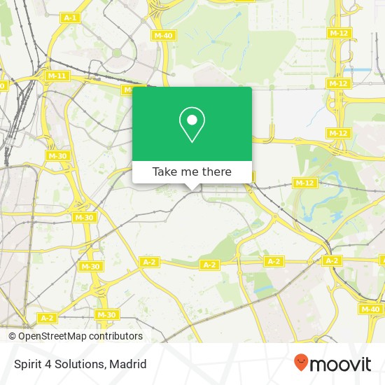 mapa Spirit 4 Solutions, Calle de Silvano, 92 28043 Madrid