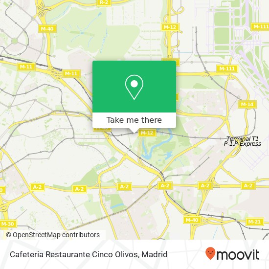 Cafeteria Restaurante Cinco Olivos map