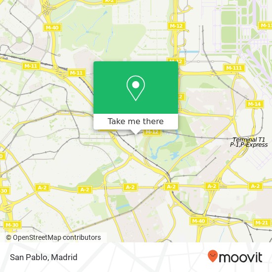 mapa San Pablo, Avenida de la Capital de España Madrid 28042 Corralejos Madrid