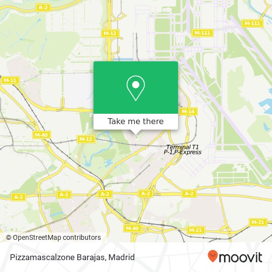 mapa Pizzamascalzone Barajas, Calle Bahía de Gando 28042 Corralejos Madrid