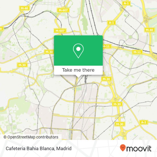 Cafeteria Bahia Blanca, Calle San Ramón Nonato, 4 28046 Castilla Madrid map