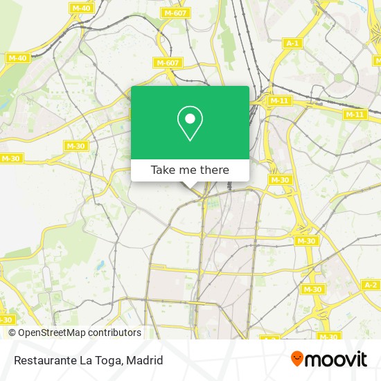 Restaurante La Toga map