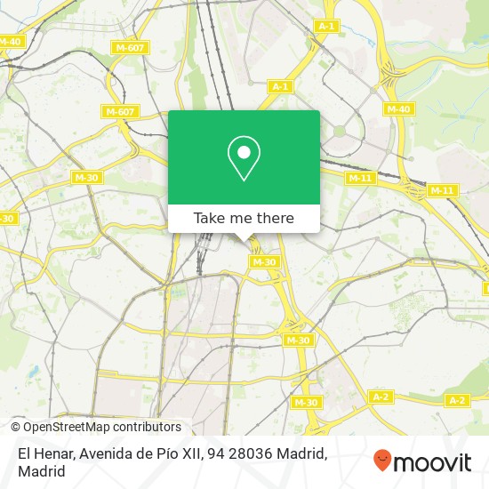 El Henar, Avenida de Pío XII, 94 28036 Madrid map