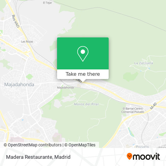 Madera Restaurante map