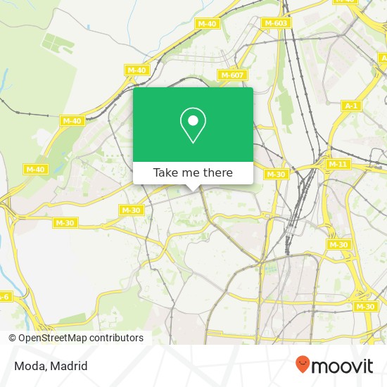 mapa Moda, Avenida de Monforte de Lemos, 105 28029 Pilar Madrid