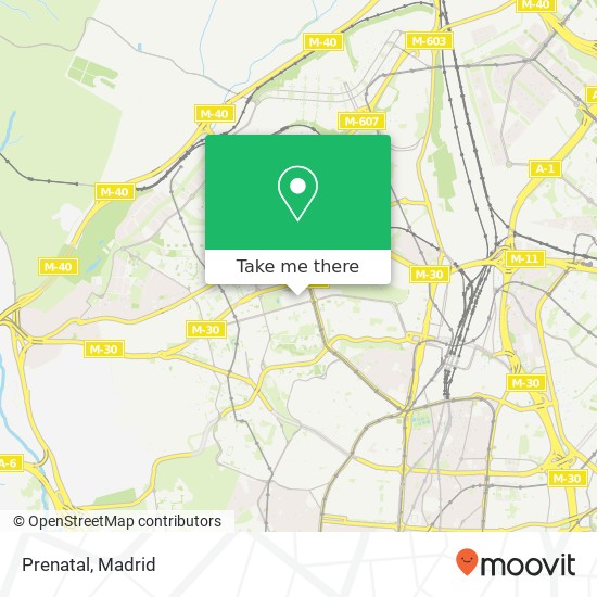 mapa Prenatal, 28029 Pilar Madrid