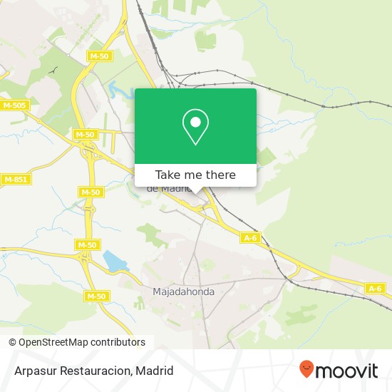 mapa Arpasur Restauracion, Calle Real, 42 28231 Las Rozas de Madrid