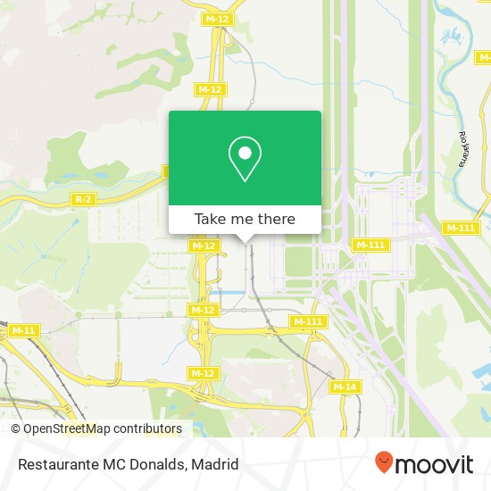 Restaurante MC Donalds, 28055 Timón Madrid map