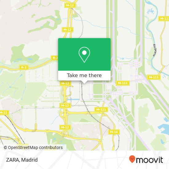 mapa ZARA, 28055 Timón Madrid