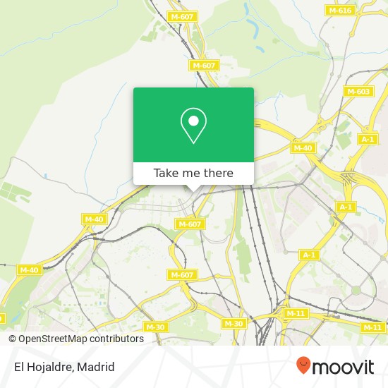 mapa El Hojaldre, Calle Monasterio de Samos, 20 28049 El Goloso Madrid