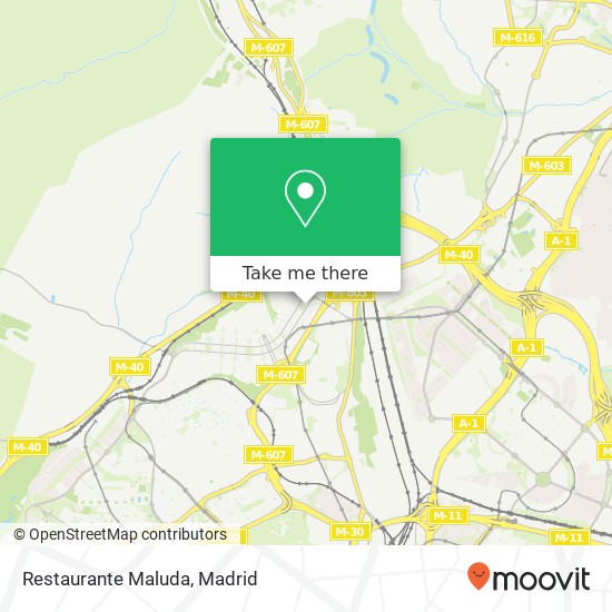 Restaurante Maluda, Avenida Monasterio de Silos, 83 28049 El Goloso Madrid map