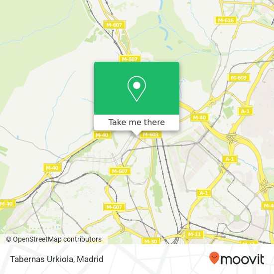 mapa Tabernas Urkiola, Calle Monasterio de Arlanza, 20 28049 El Goloso Madrid
