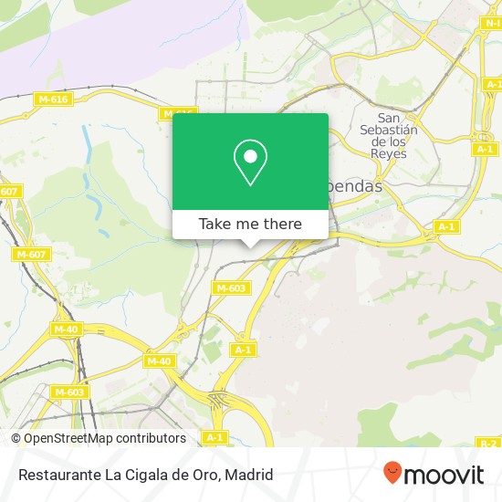 mapa Restaurante La Cigala de Oro, Calle Calabozos, 4 28108 Alcobendas