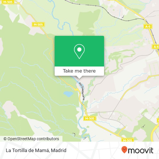 mapa La Tortilla de Mamá, Camino Real, 1 28232 Molino de la Hoz Las Rozas de Madrid