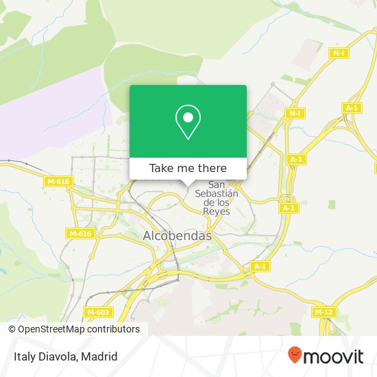 mapa Italy Diavola, Avenida de la Sierra, 31 28701 San Sebastián de los Reyes