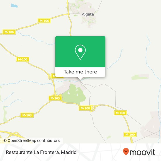 mapa Restaurante La Frontera, Carretera de Cobeña 28863 Cobeña