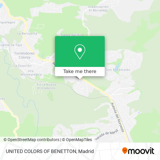 mapa UNITED COLORS OF BENETTON